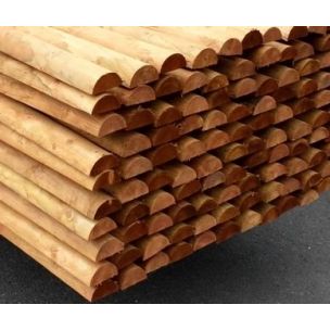 Dřevěný kůl (půlený) IMPREGNOVANÝ špice,fazeta  Ø 6 cm, výška 100 cm ŠFI 1/2